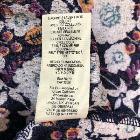 FREE PEOPLE TOP Floral Peasant Style Tunic Top Size S - Picture 6 of 9